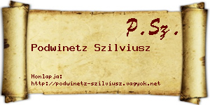 Podwinetz Szilviusz névjegykártya